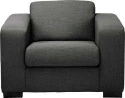 Hygena - New Ava - Fabric Chair - Charcoal